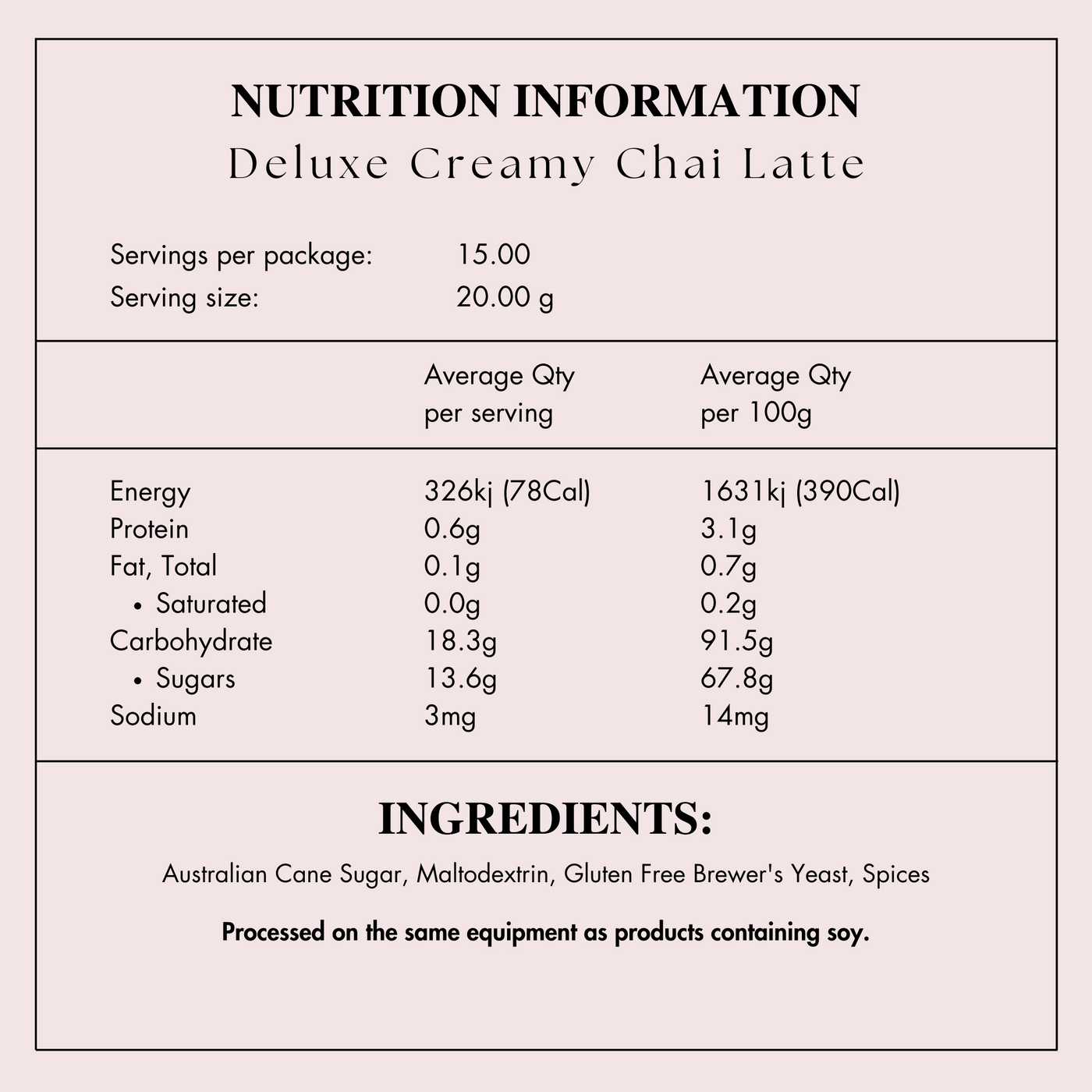 Creamy Chai Latte - DF & SF (6723093135541)
