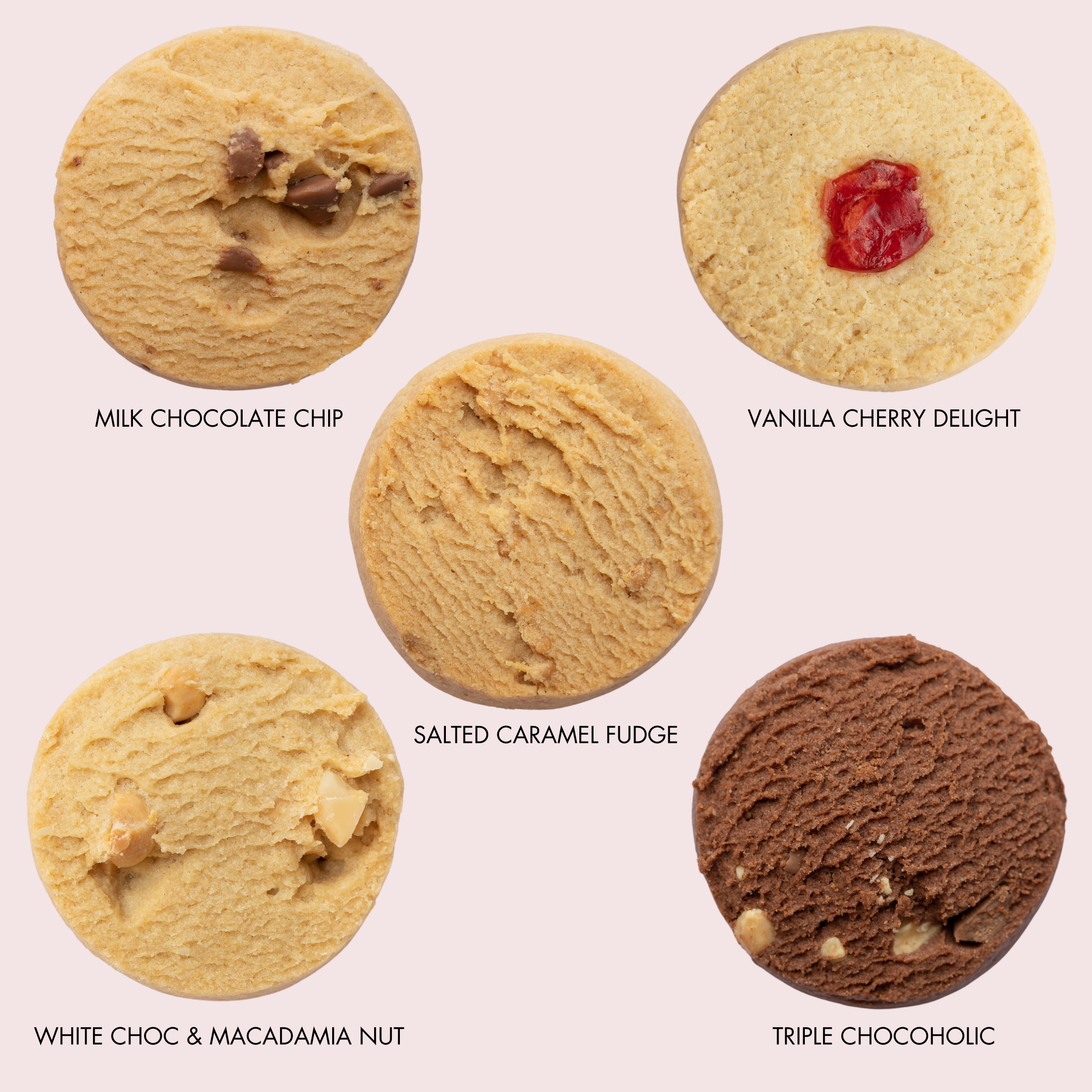 Lactation Cookie Sample Pack - Milk Choc, White Choc, Triple Choc, Sal ...